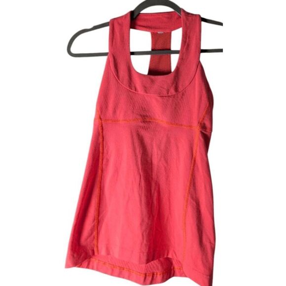 LULULEMON ATHLETICA Scoop Neck Tank 'Very Light Flare' Size 4 - Picture 3 of 4